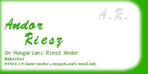 andor riesz business card